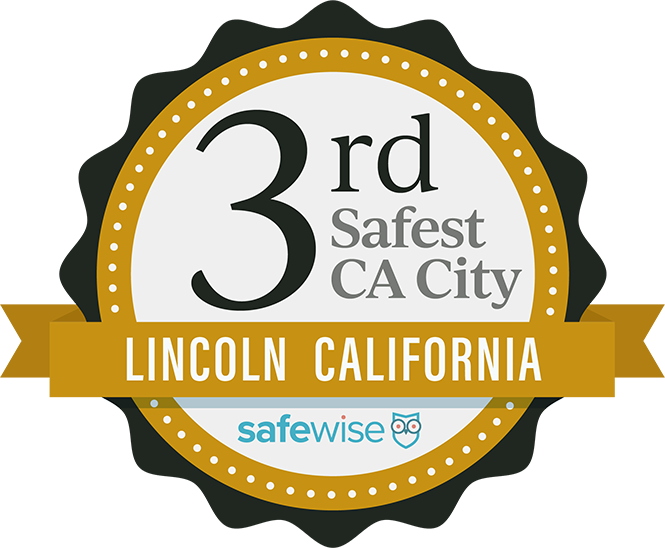 3rd Safest CA City – Lincoln, California – Safewise